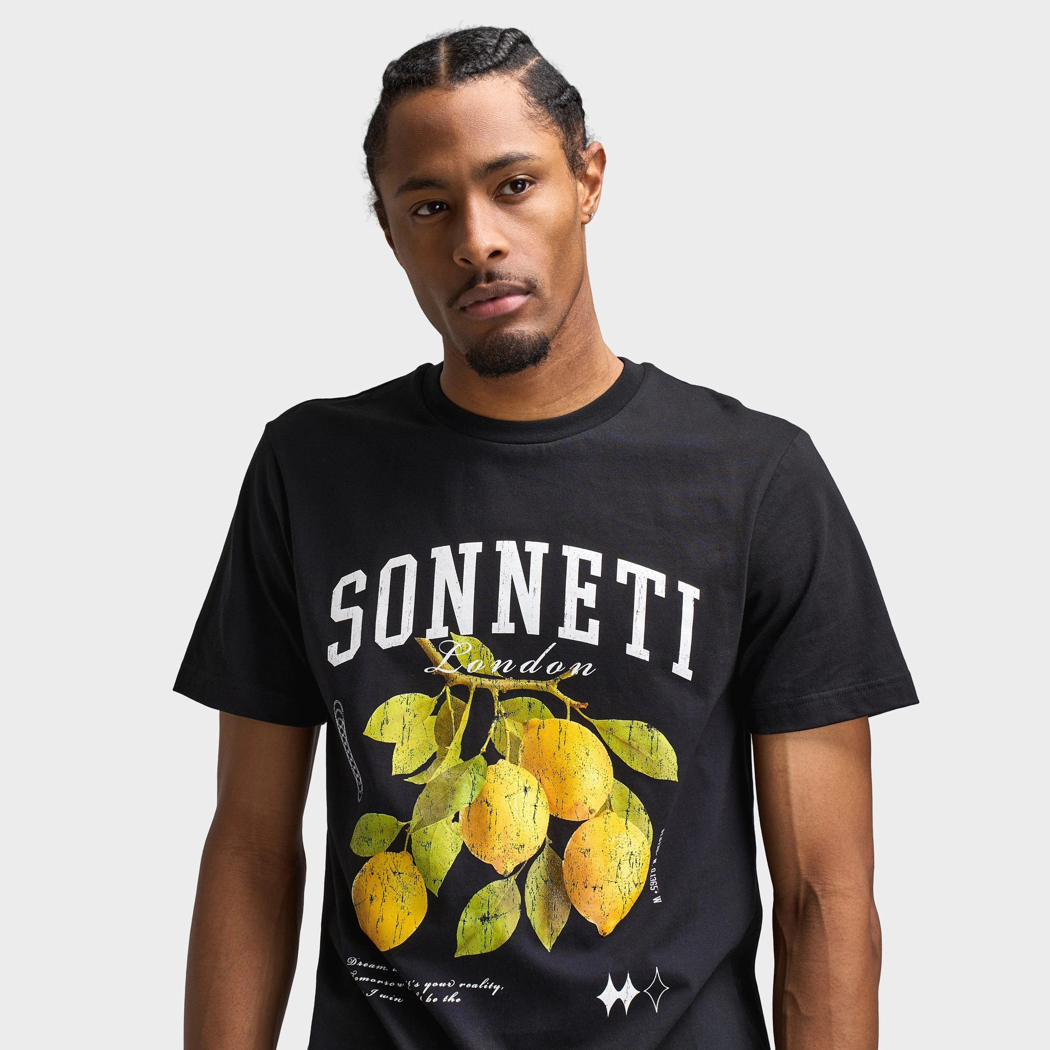 small capacity Sonneti Lemons Graphic T-Shirt / Black