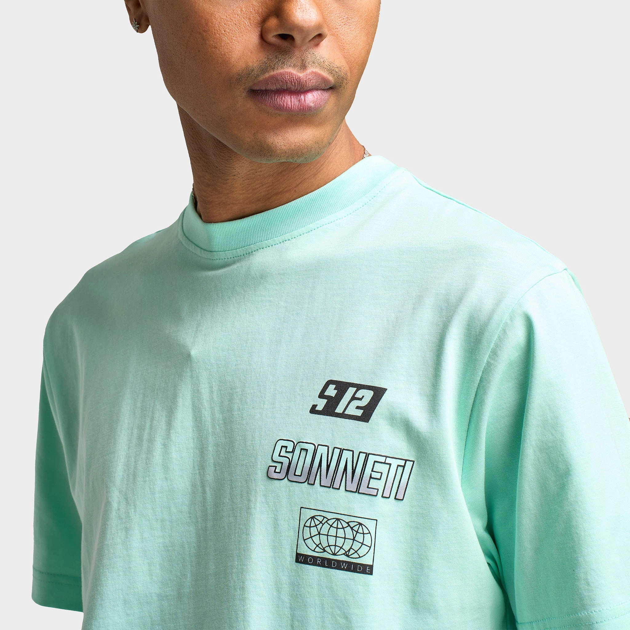 Soft Chafe Protection Easy to disassemble Sonneti Logan Graphic T-Shirt / Beach Glass