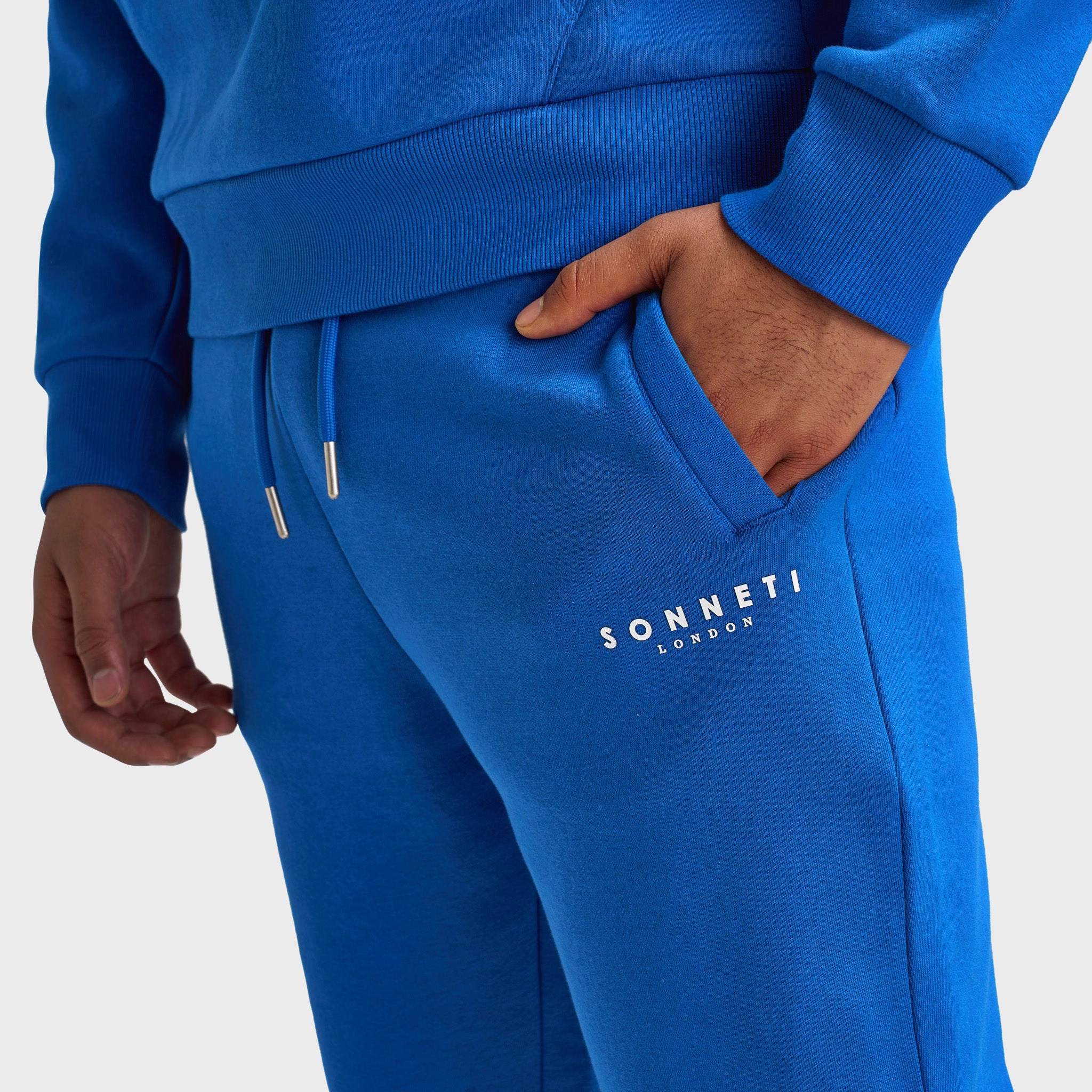Comfortable Activewear AbrasionResistant Material Sonneti London Fleece Joggers / Nautical Blue