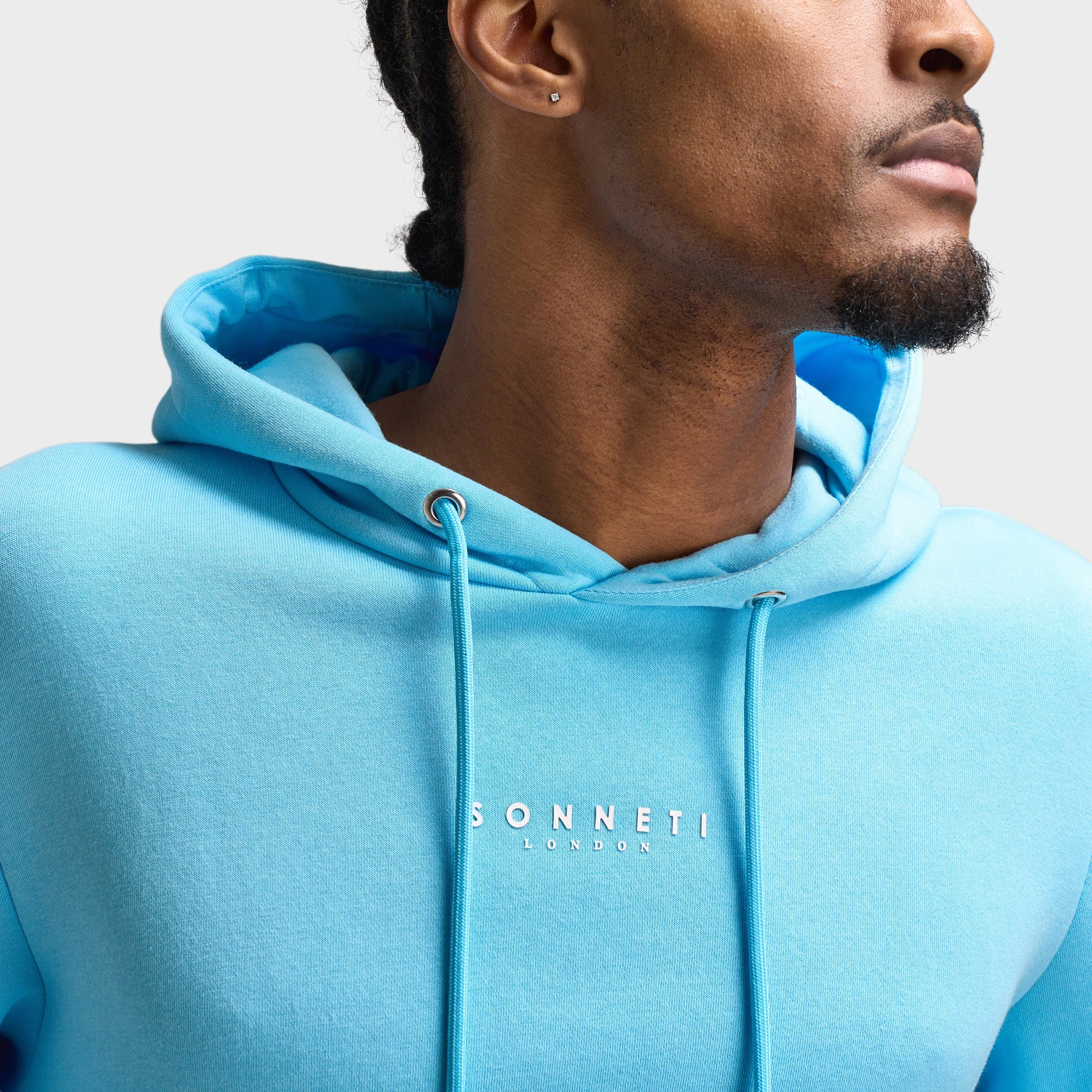 Sonneti London Pullover Hoodie / Baltic Sea Comfy Fit Piece NonChafing Seam Placement