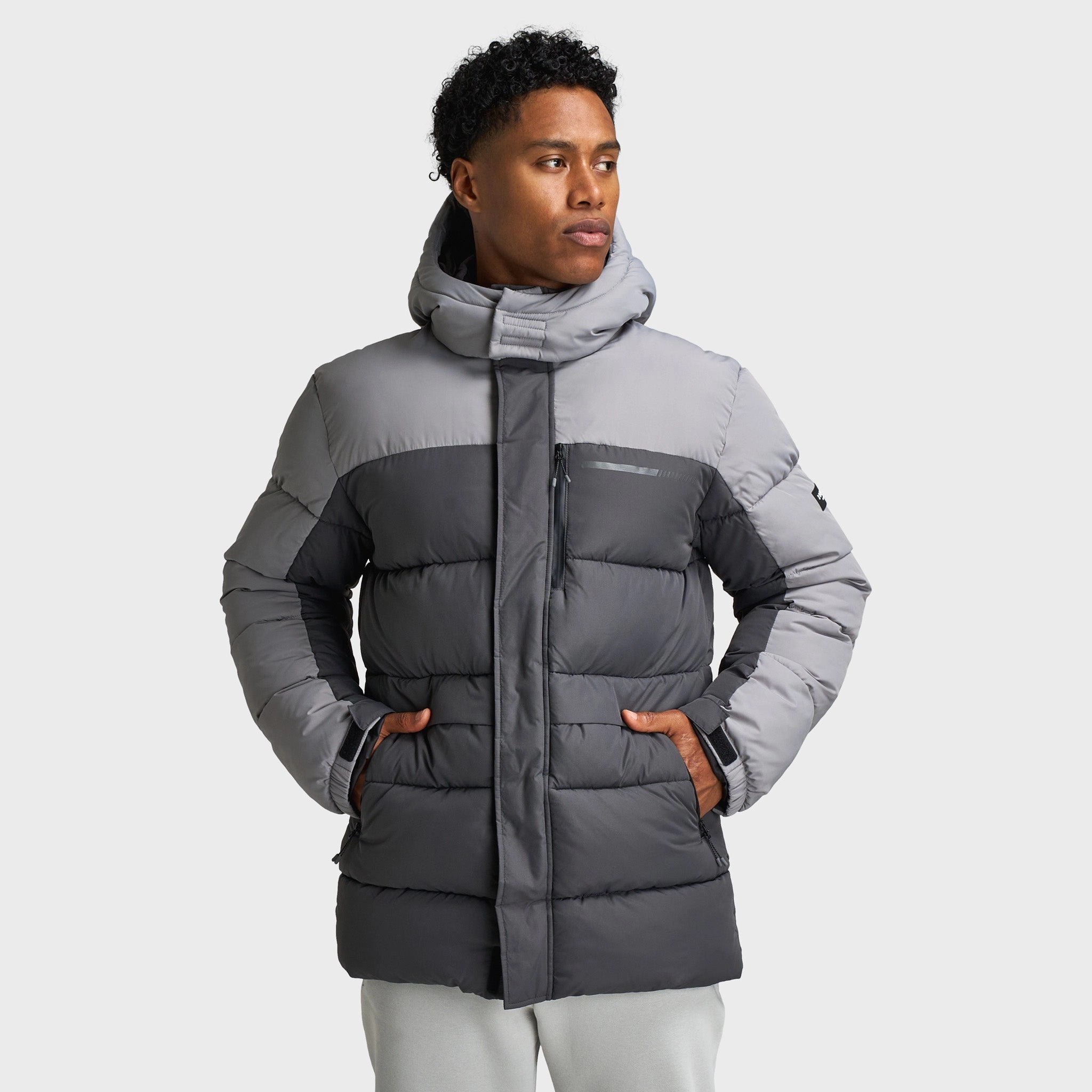 Single Buttons TearResistant Reinforcements Sonneti Orbit Long Jacket / Asphalt