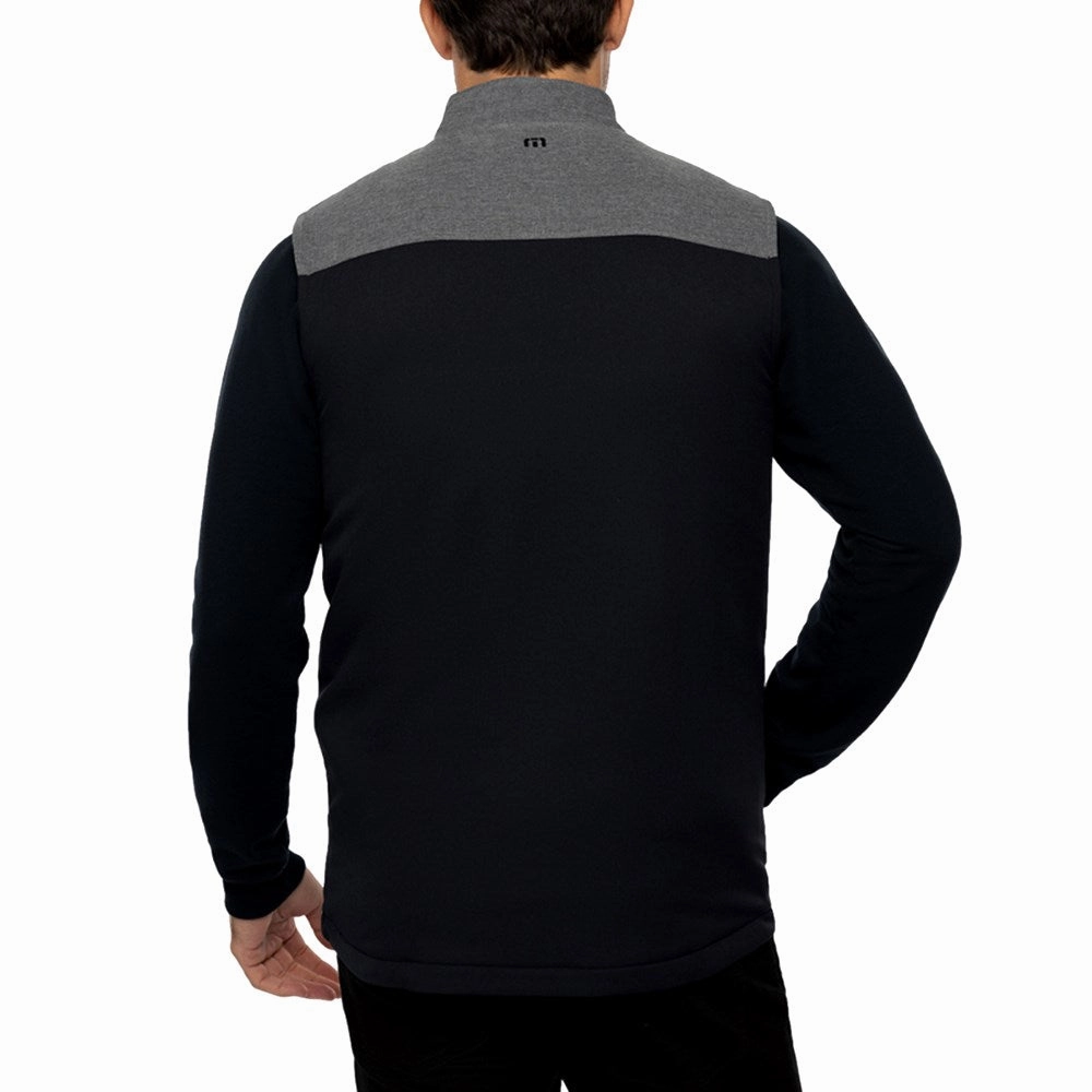 hypoallergenic good for summer Travis Mathew Pascuales Golf Vest - Heather Grey Pinstripe