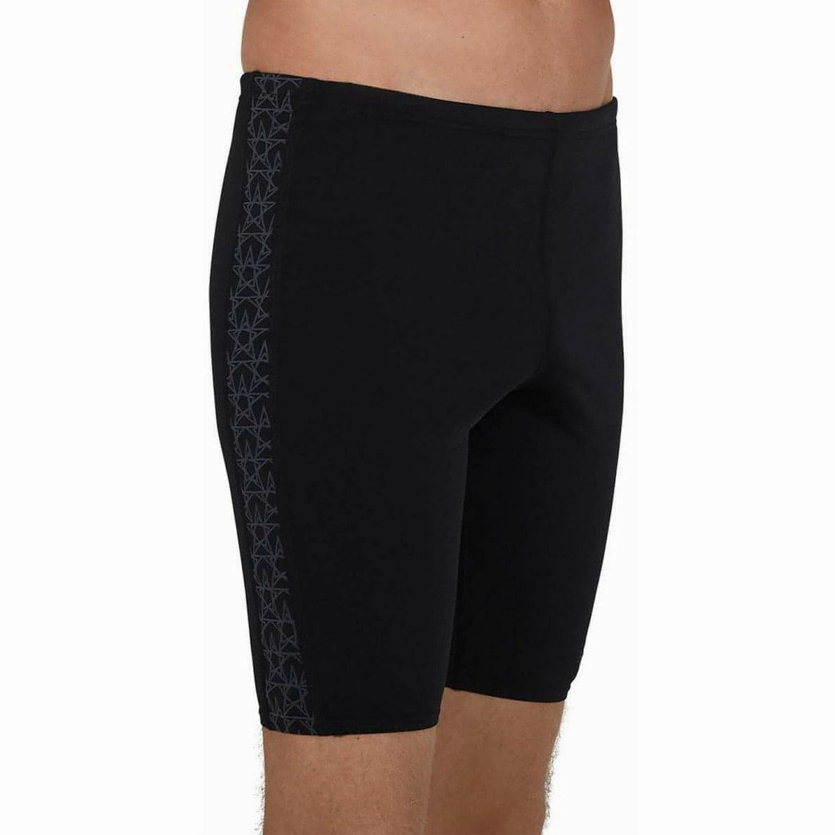 Mold Resistant Lining Speedo Boomstar Splice Mens Swim Jammer Shorts - Black