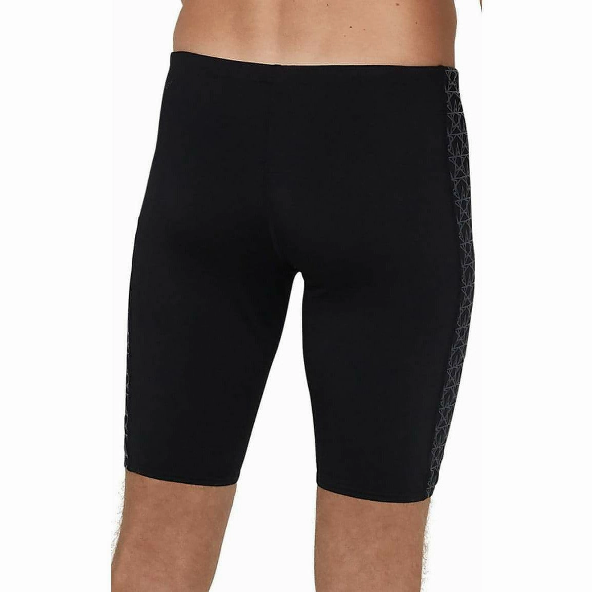 Speedo Boomstar Splice Mens Swim Jammer Shorts - Black Sun Protective Fabric Comfort Flex Lining