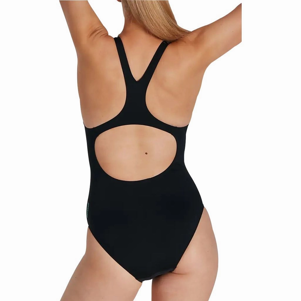 High UV Block Speedo Digital Placement Medalist Womens Swimsuit - Blue