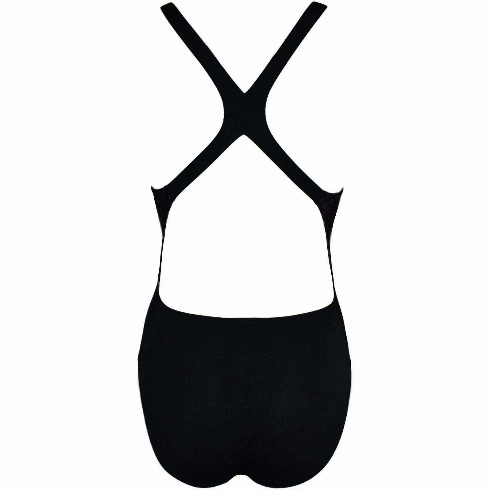 Lightweight Padding Moisture Wicking Technology Speedo Digital Placement Powerback Womens Swimsuit - Black