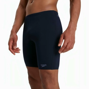 Layered Compression Zones Recycled Polyester Fabric Speedo ECO Endurance Plus Mens Swim Jammer Shorts - Navy