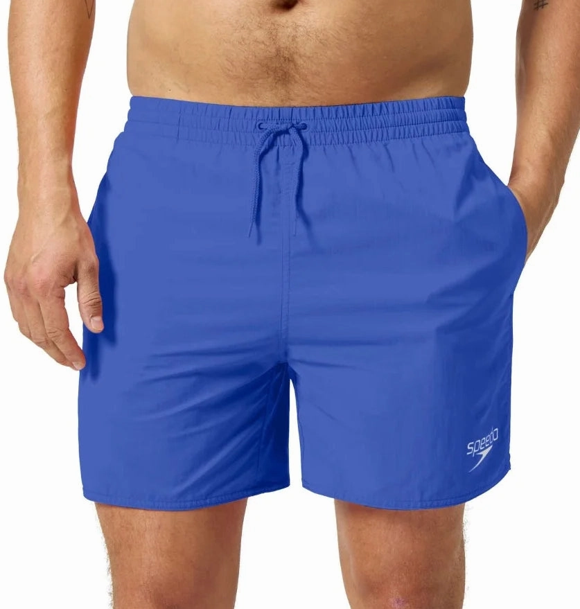 Ultra Violet Color Retention Speedo Essentials 16 Inch Mens Swim Shorts - Blue