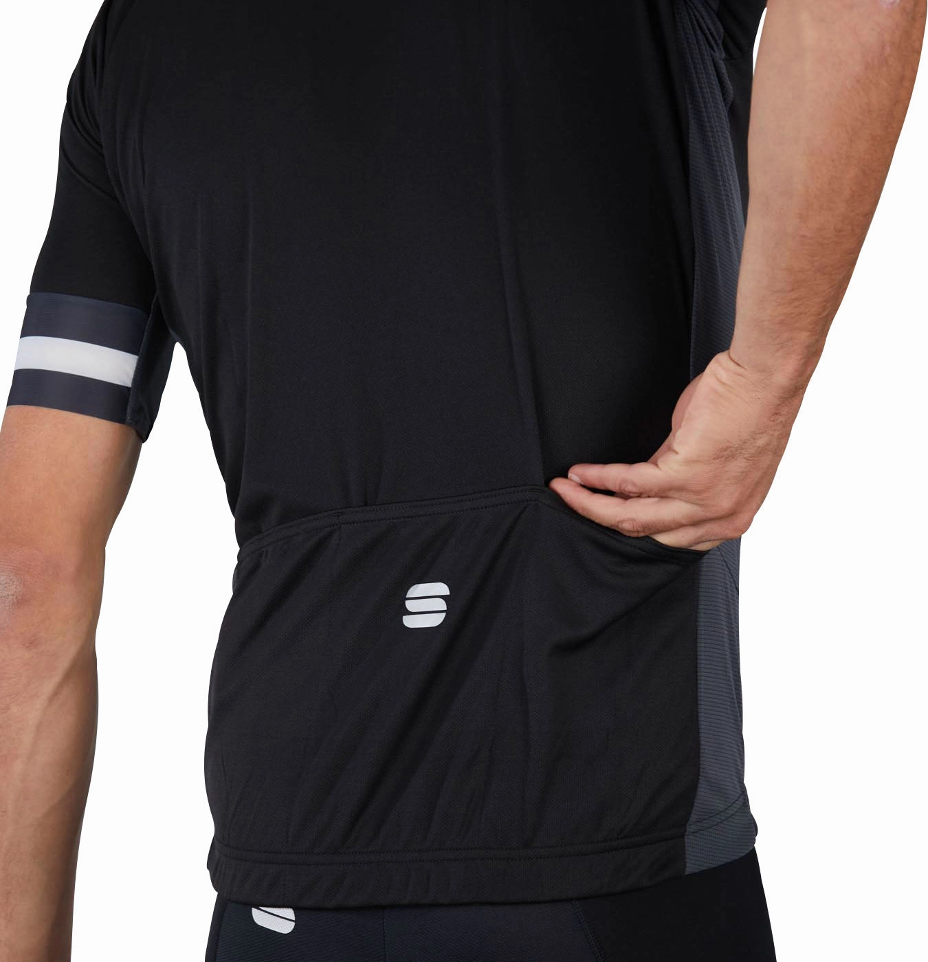 Advice Rare Sportful Kite Short Sleeve Mens Cycling Jersey - Black