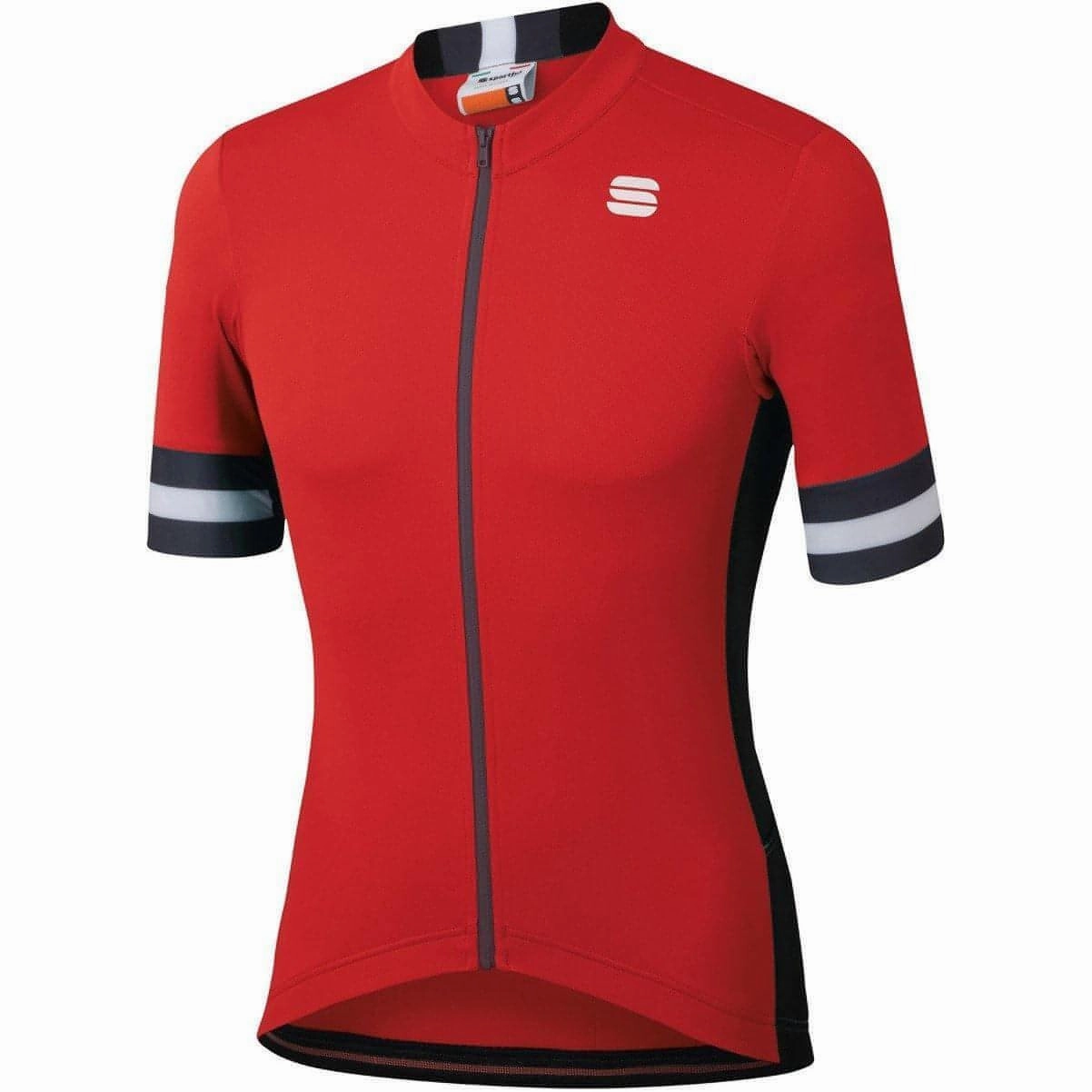 Sportful Kite Short Sleeve Mens Cycling Jersey - Red Weight Distributing Pads principle