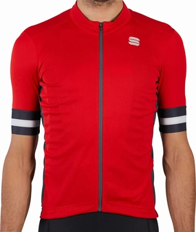handy Sportful Kite Short Sleeve Mens Cycling Jersey - Red