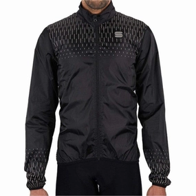 Non Chafing Edges Sportful Reflex Mens Cycling Jacket - Black