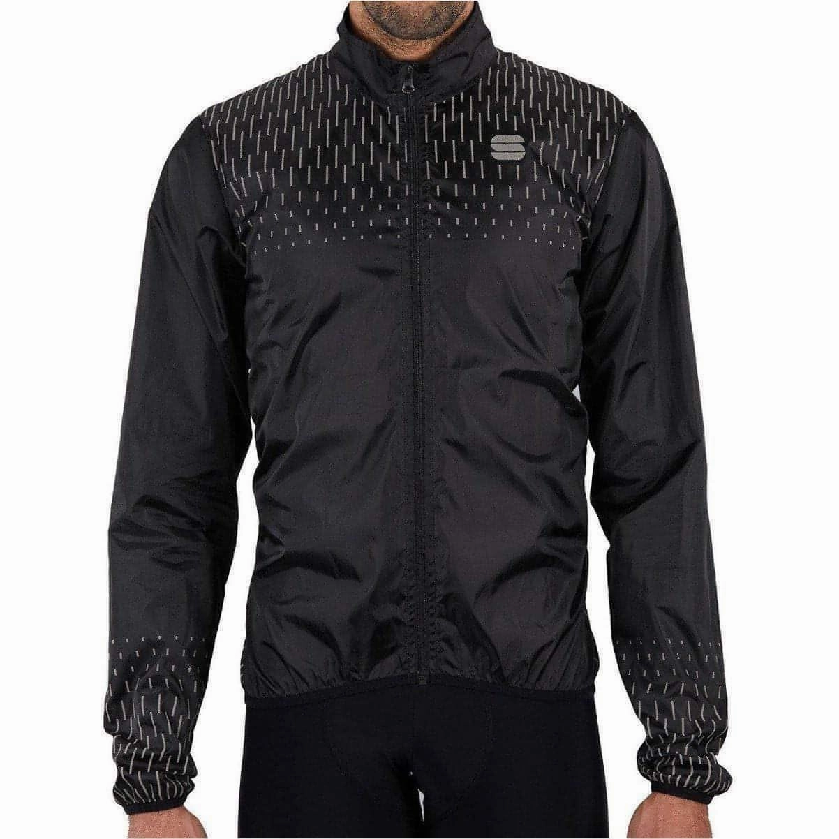 Non Chafing Edges Sportful Reflex Mens Cycling Jacket - Black