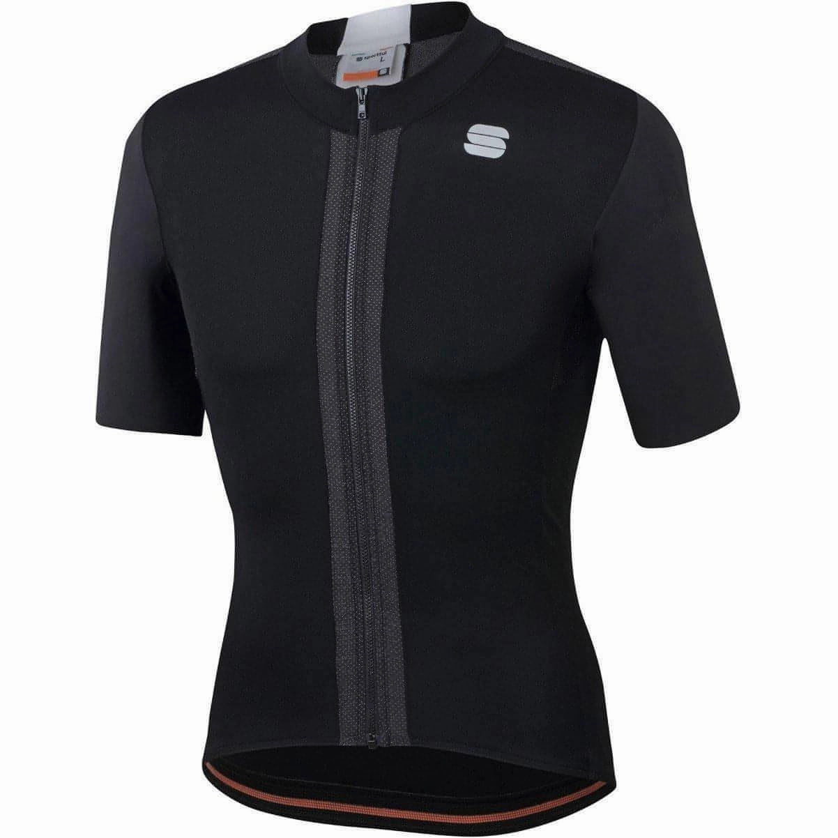 Sportful Strike Short Sleeve Mens Cycling Jersey - Black plenty Elastic Hem Adjustment