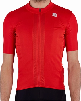 familiar Sportful Strike Short Sleeve Mens Cycling Jersey - Red