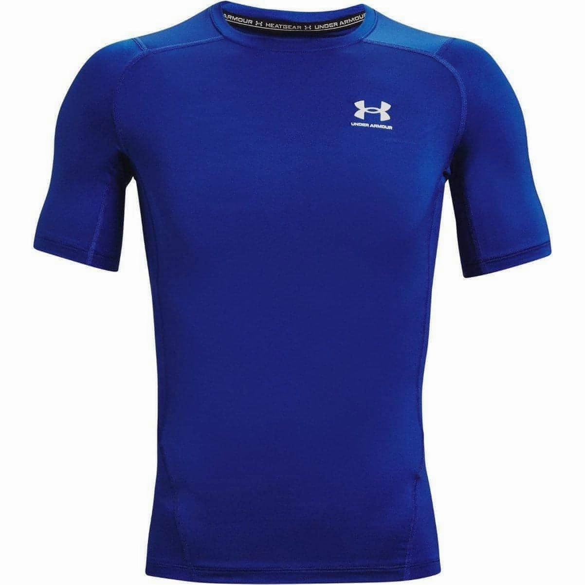 Silk combination Under Armour HeatGear Armour Short Sleeve Mens Compression Top - Blue