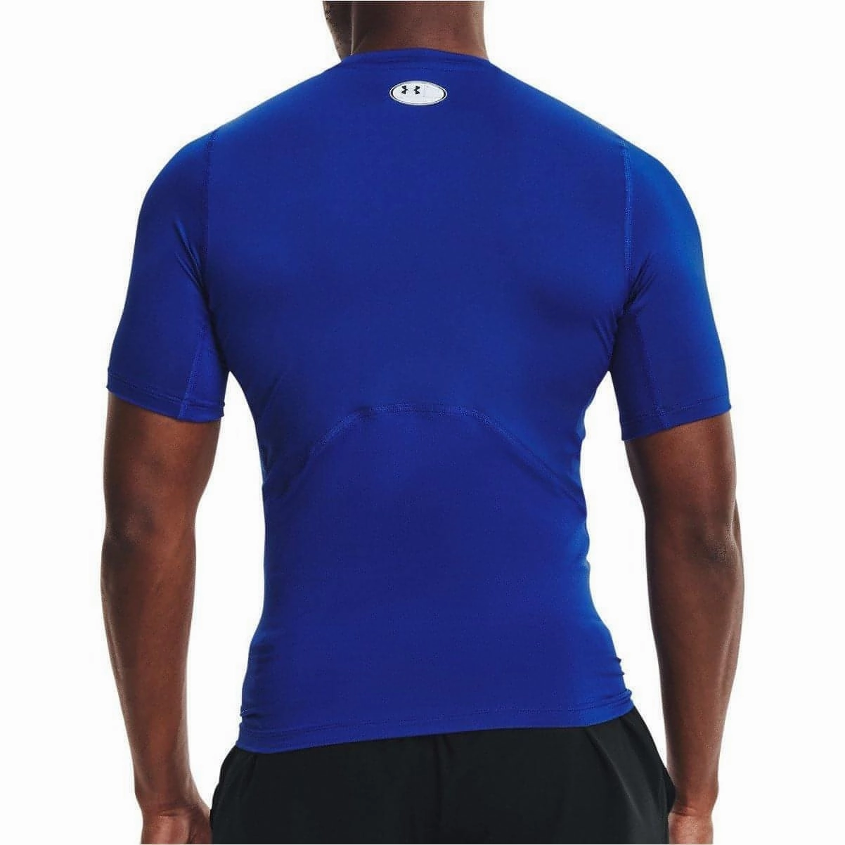 Pre Shrunk Fabric Under Armour HeatGear Armour Short Sleeve Mens Compression Top - Blue