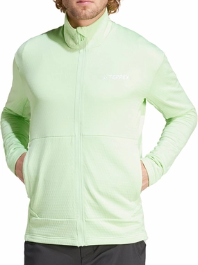 suitable for individual sports adidas Terrex Multi Light Fleece Mens Running Jacket - Green