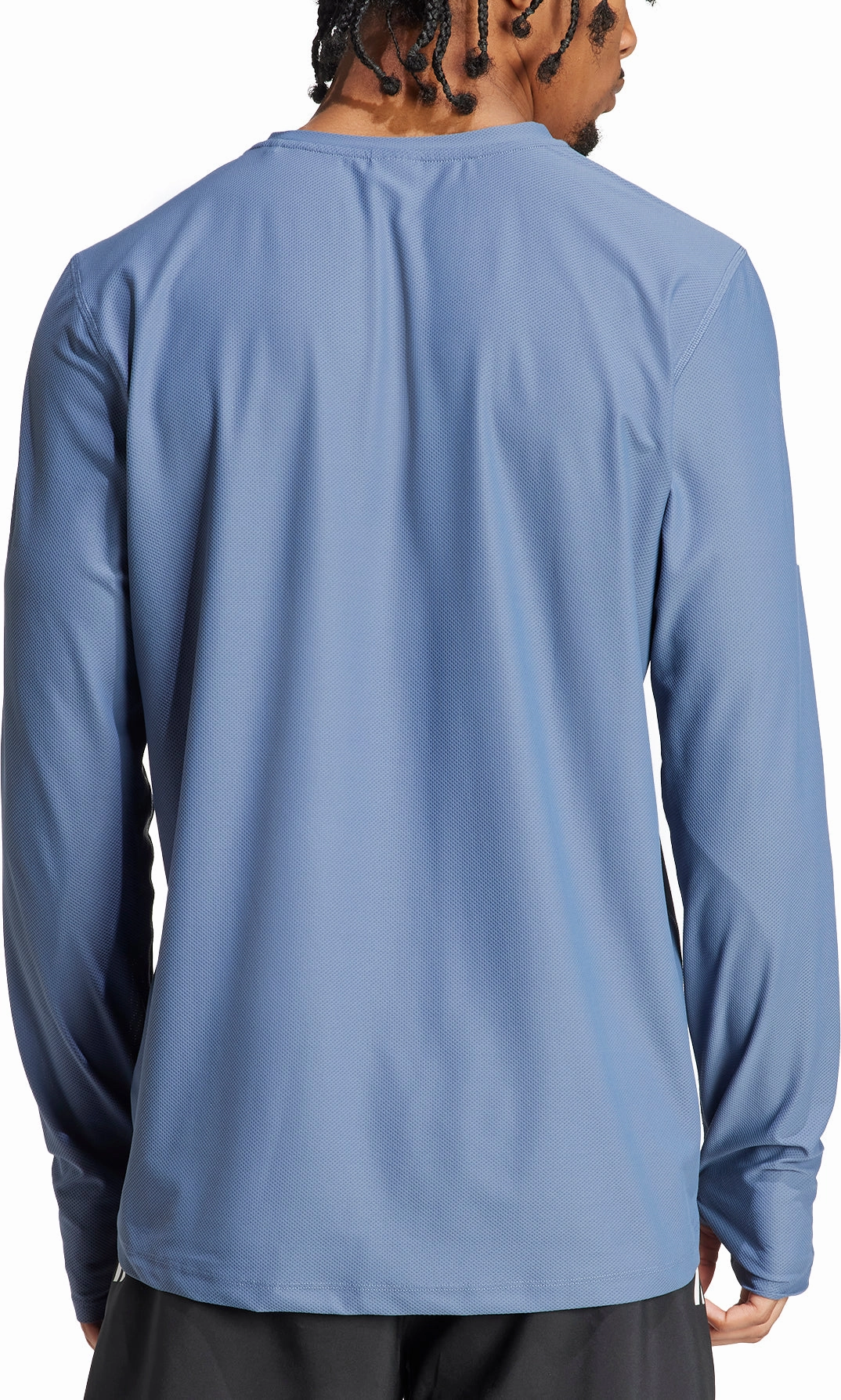 Adult Size adidas Own The Run Long Sleeve Mens Running Top - Blue