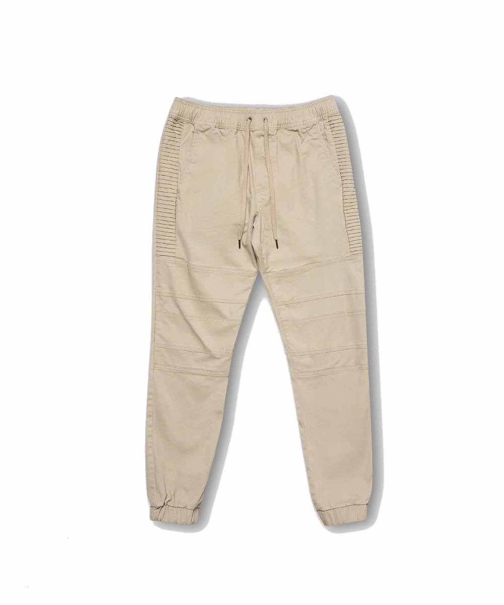 Henleys Blake Moto Jogger Pants (Stone) ComfortStretch