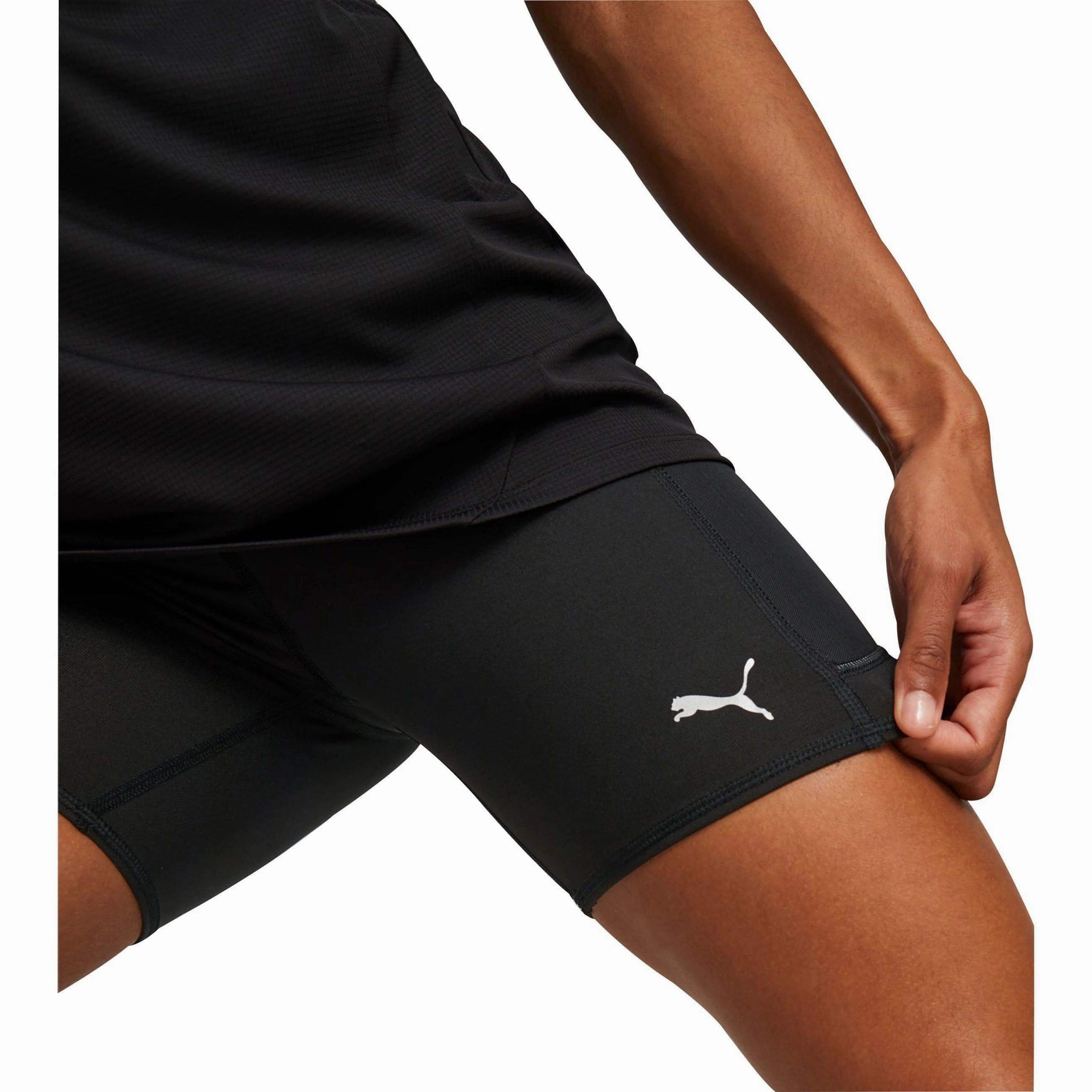 Puma Run Favourite Womens Short Running Tights - Black surf wear Adjustable Waistband