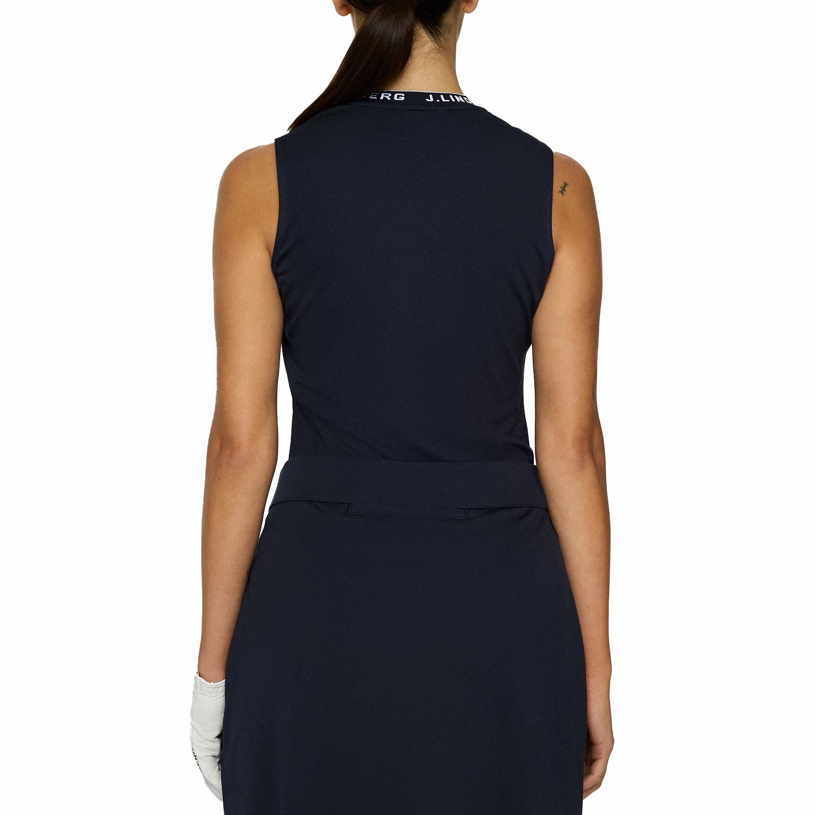 J.Lindeberg Women's Leya Sleeveless Golf Shirt - JL Navy Office To Outing