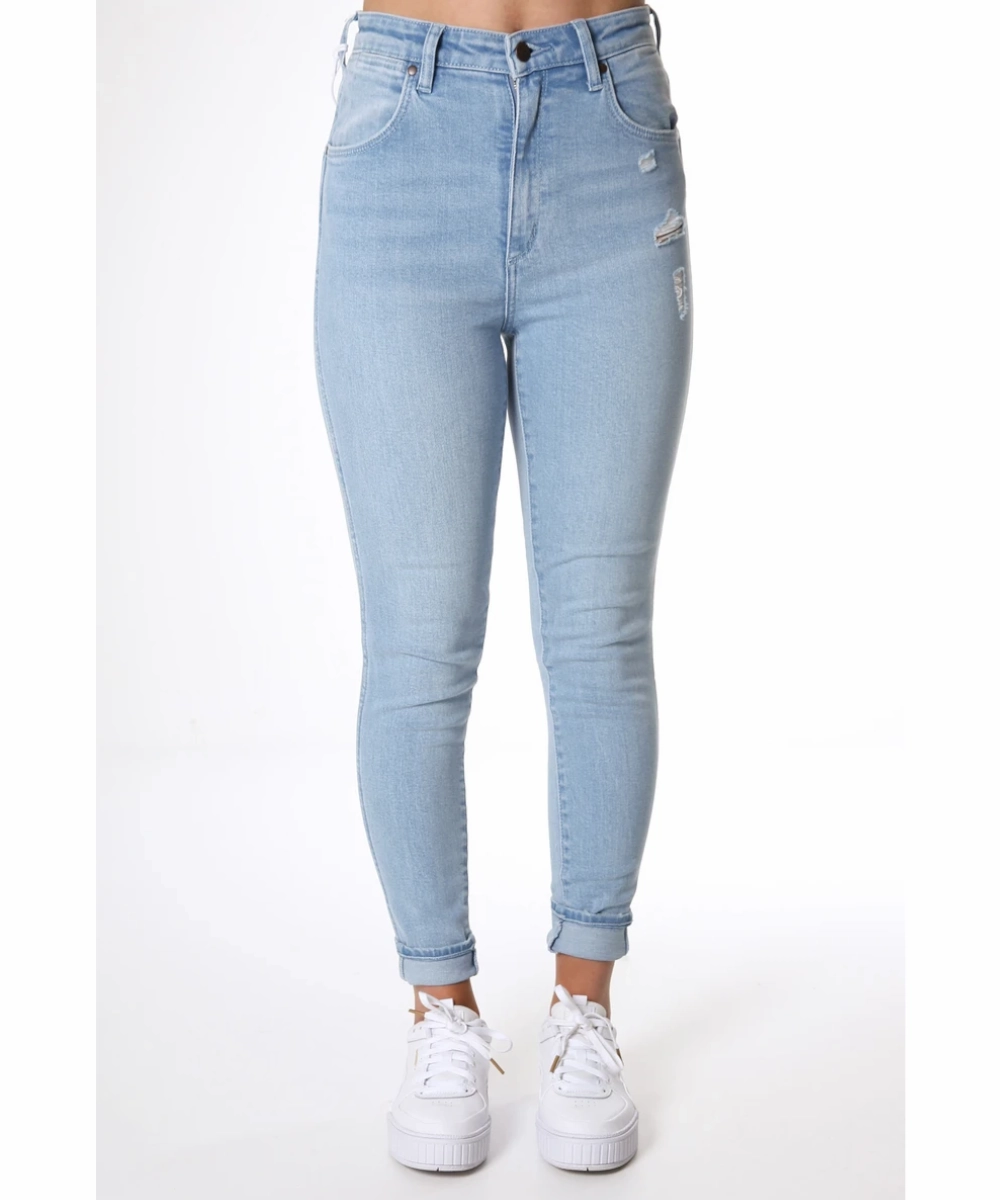 EcoFriendlyTextile Wrangler Skinny Hi-Pins Jean (Solis Fade)