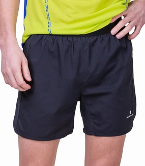 Wrinkle Free Fabric Casual Look Ronhill Tech 5 Inch Mens Running Shorts - Black