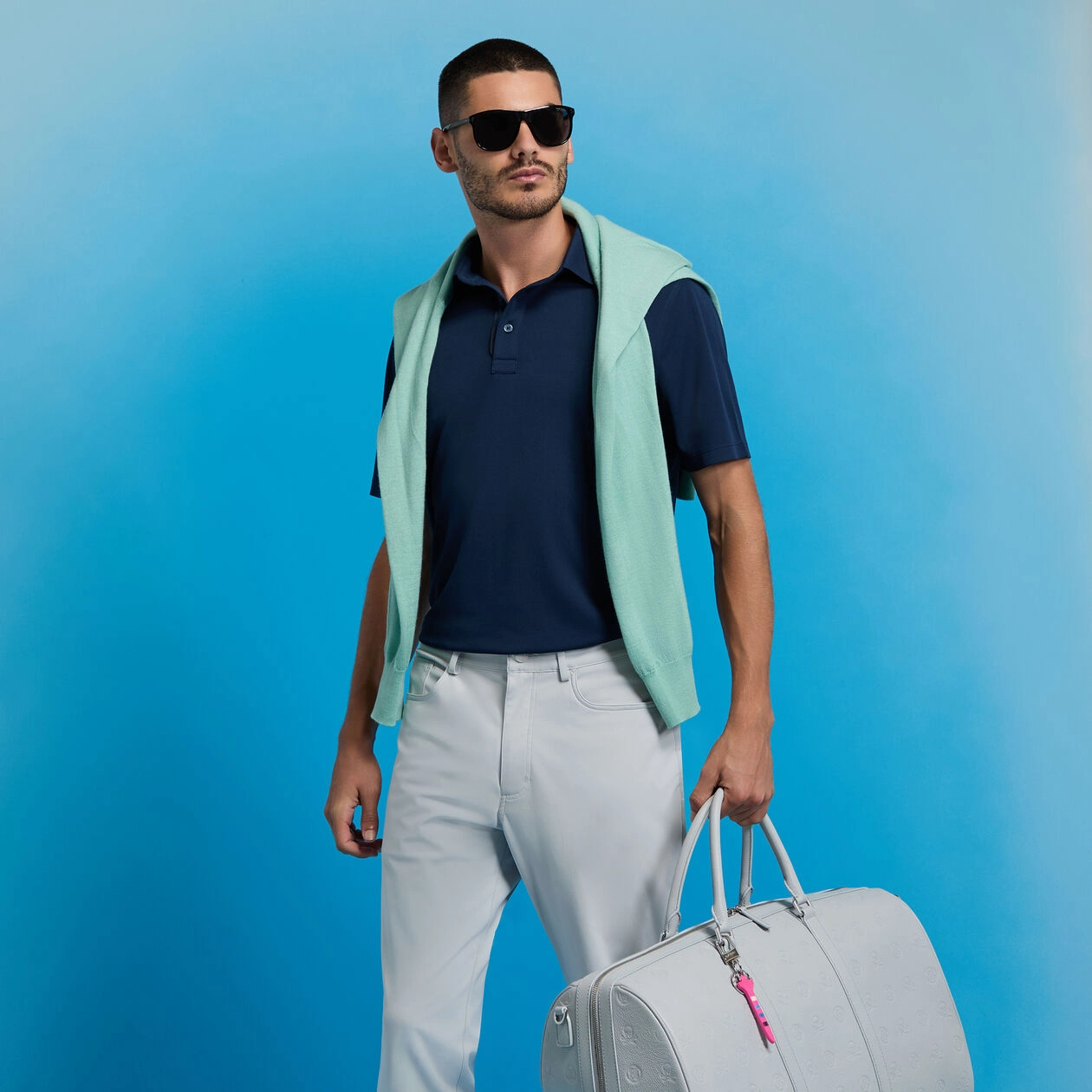 Stylish Collar Relaxed Style G/Fore Essential Performance Pique Golf Polo Shirt - Twilight