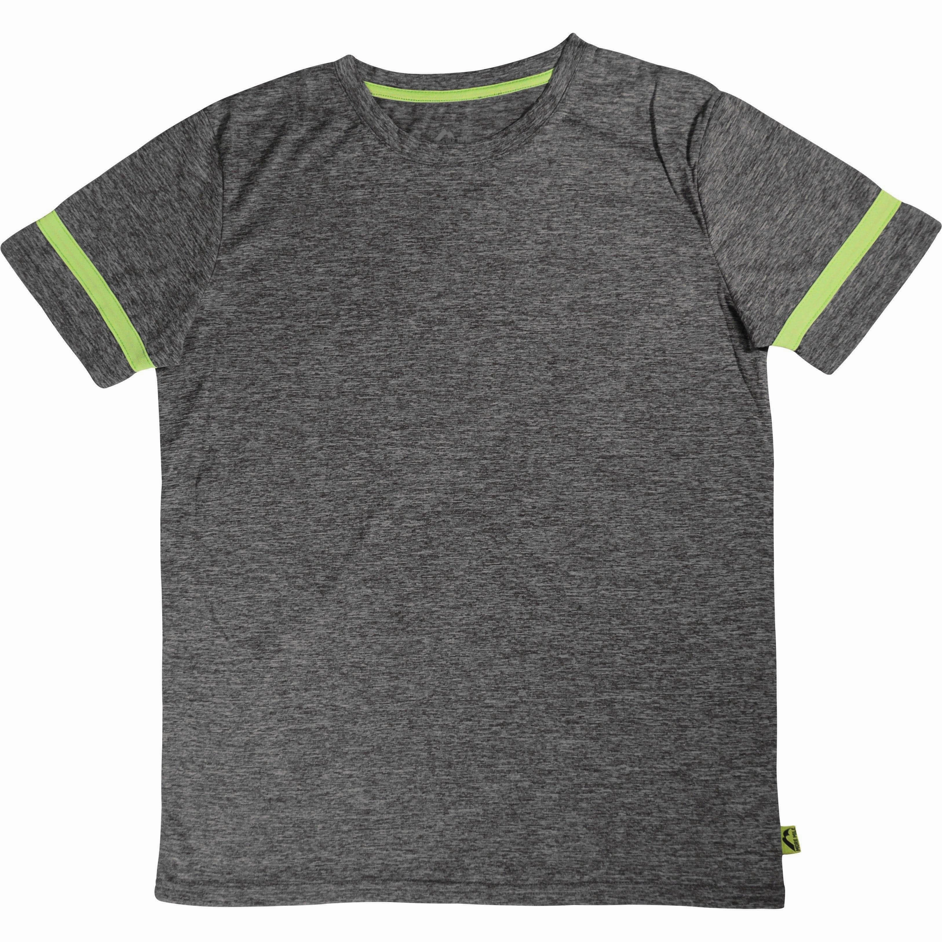 More Mile Marl Boys Short Sleeve Running Top - Grey Holiday Outfit Scoop neck femininity