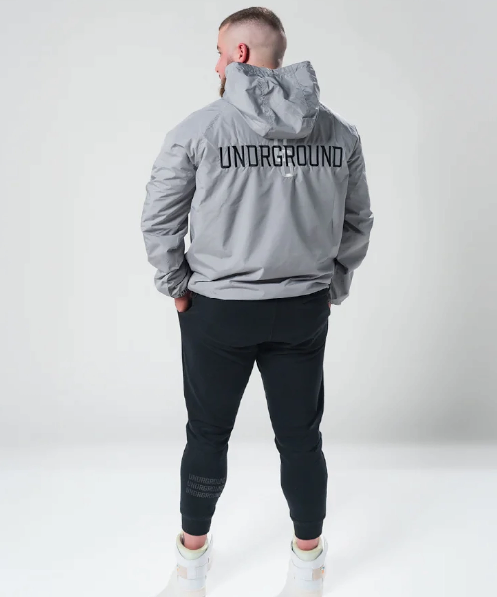 UNDRGROUND Lightweight Pull Over Half Zip Jacket (Cadet Grey) Saga Fit Carry Ease