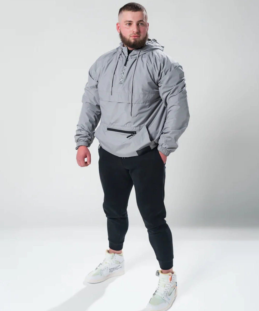 Free Fit Stage Feel UNDRGROUND Lightweight Pull Over Half Zip Jacket (Cadet Grey)