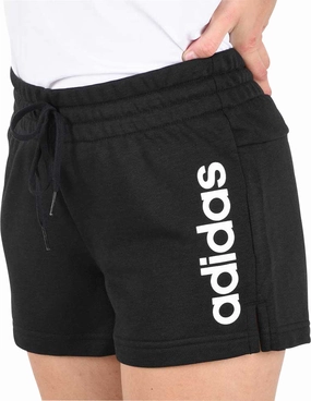 adidas Essentials Slim Logo Womens Training Shorts - Black Street Glow