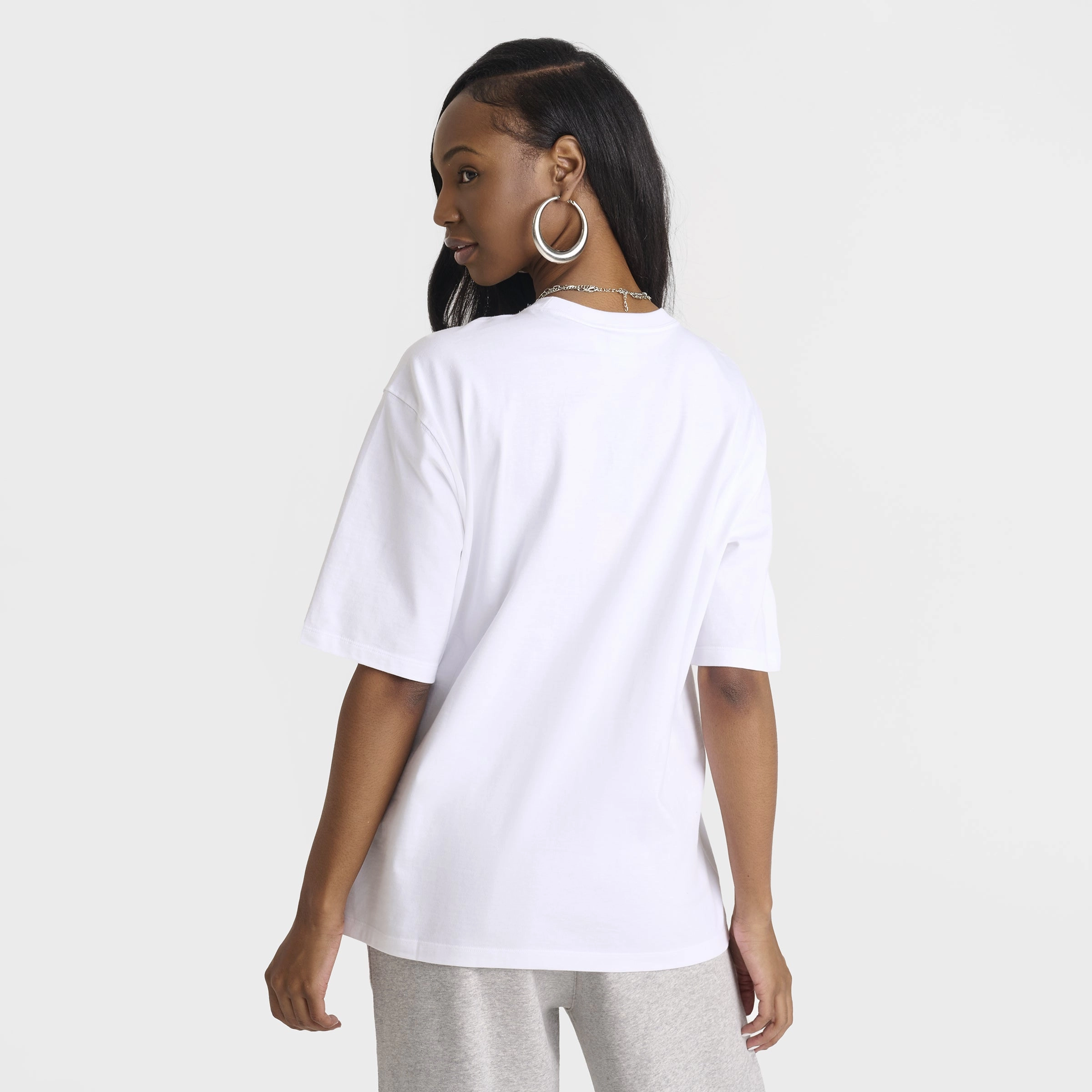 adidas Women's Cherry Boyfriend Tee / Wonder White Casual Chic Wear Abrasion Resistant Fabric