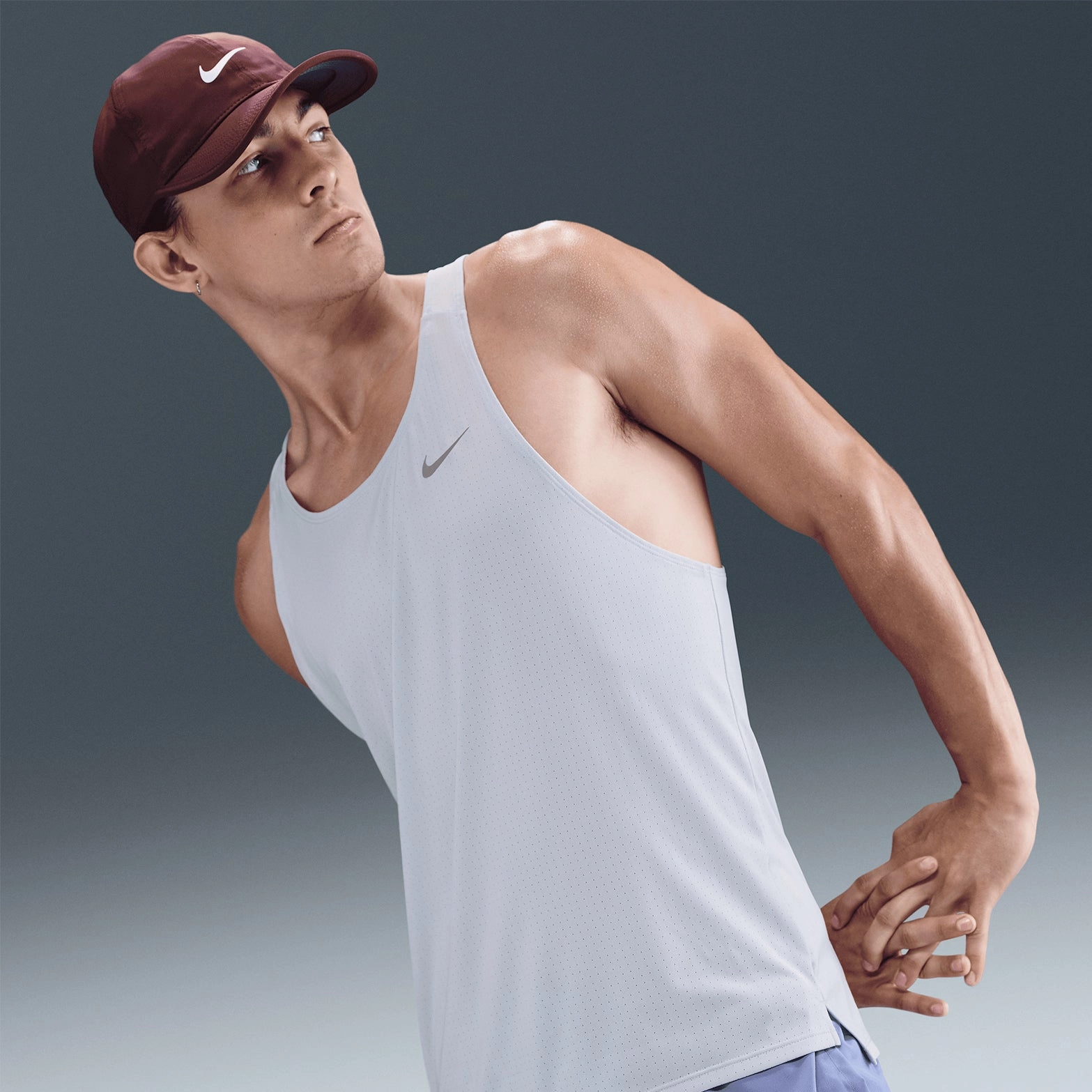 QuickPackable Design Men's Dri-FIT Fast Running Vest Ghost