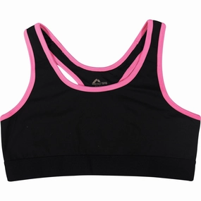 QuickDryTexture Performance factor More Mile Girls Running Crop Top - Black