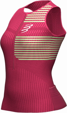 Compressport Tri Postural Womens Cycling Vest Tank Top - Pink Professional athlete gear