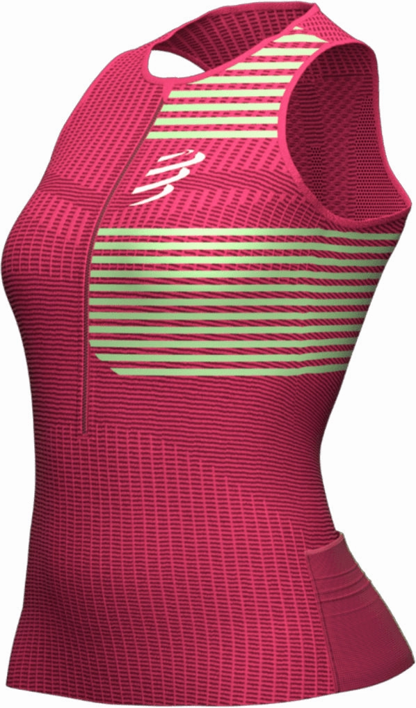 Compressport Tri Postural Womens Cycling Vest Tank Top - Pink Professional athlete gear