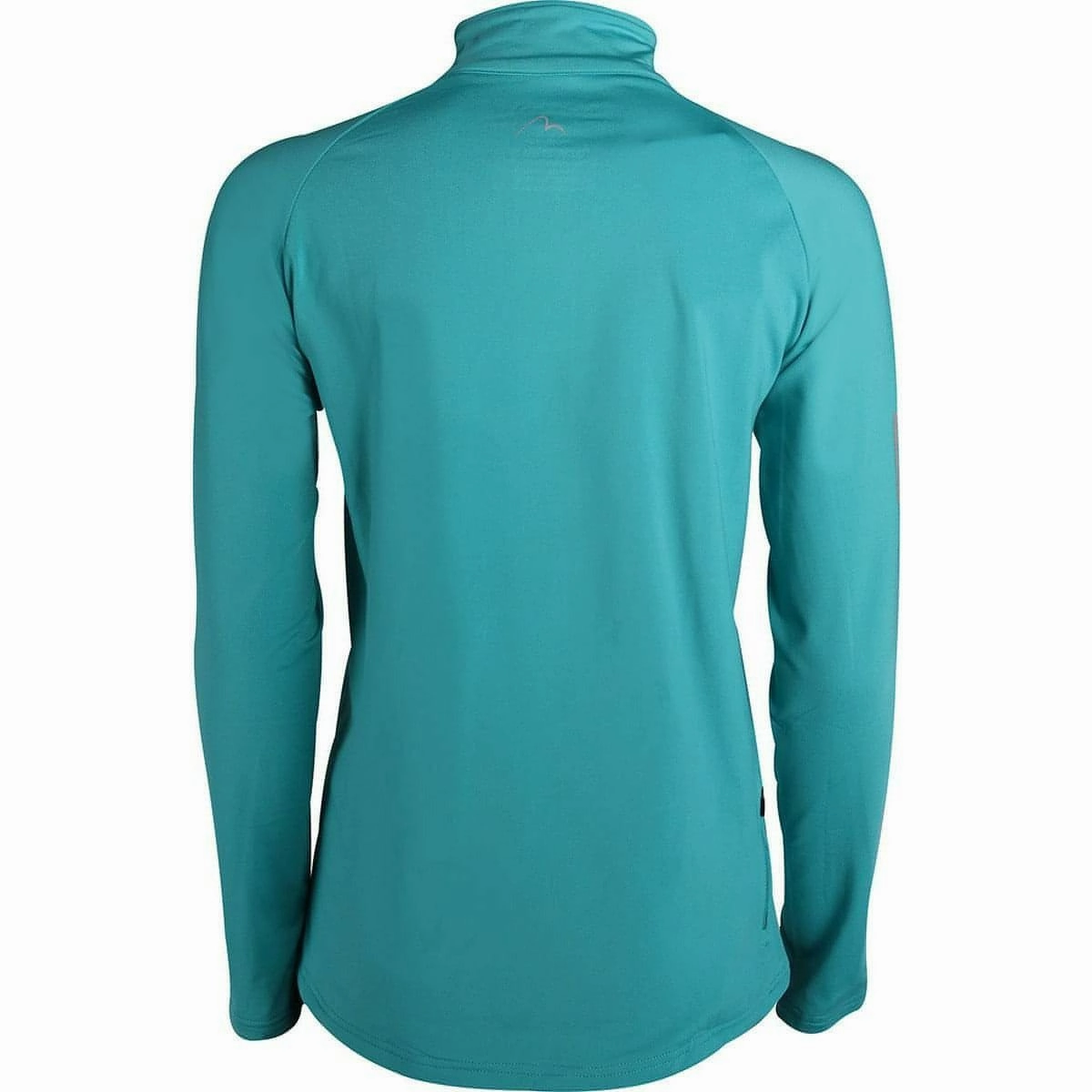 Animal Print Personalized More Mile Vancouver Half Zip Long Sleeve Womens Running Top - Teal