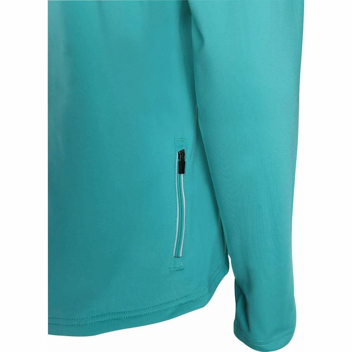 Corduroy Beaded More Mile Vancouver Half Zip Long Sleeve Womens Running Top - Teal