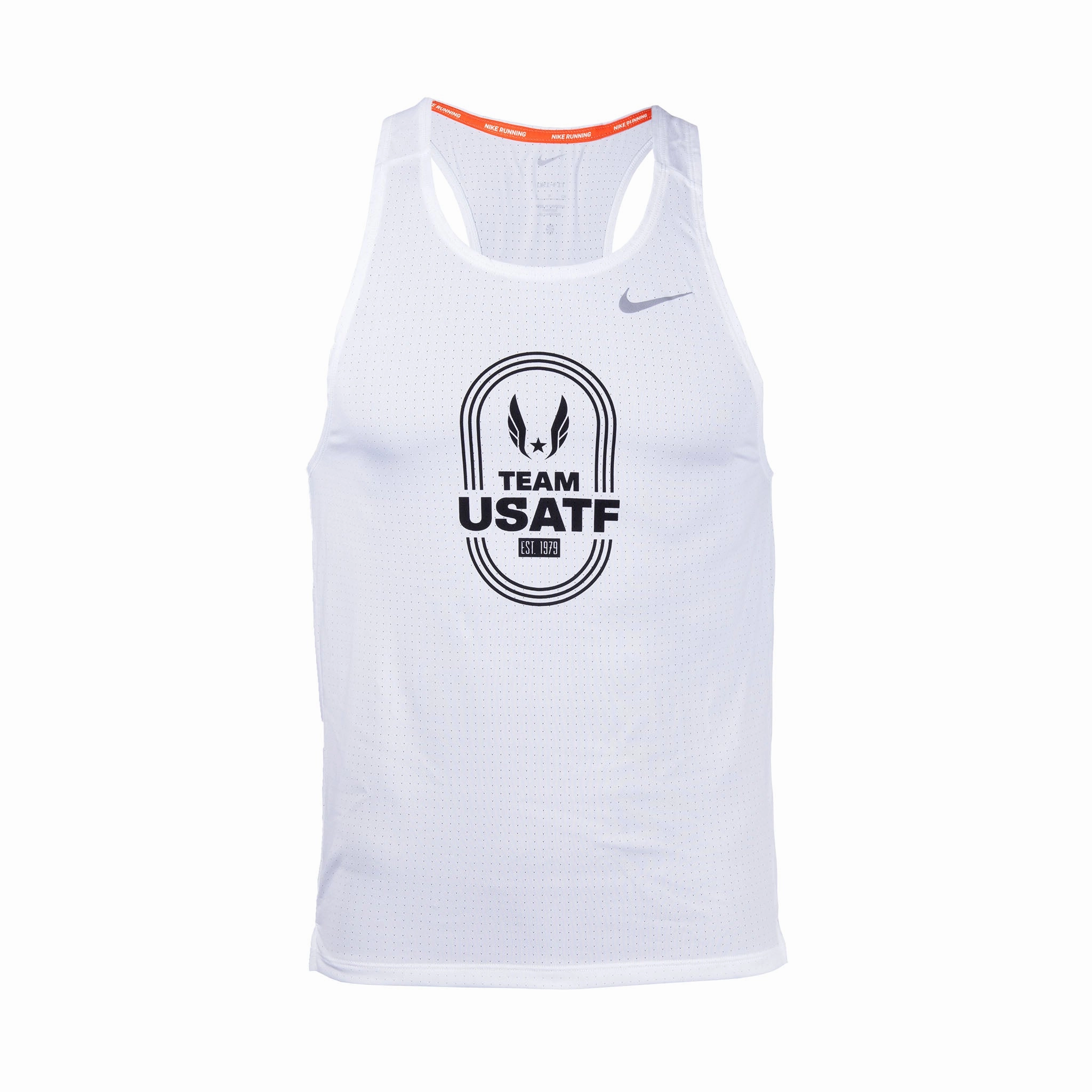 Non Restrictive Temperature Regulating Fibers Nike USATF Men's Fast Dri-FIT Running Singlet