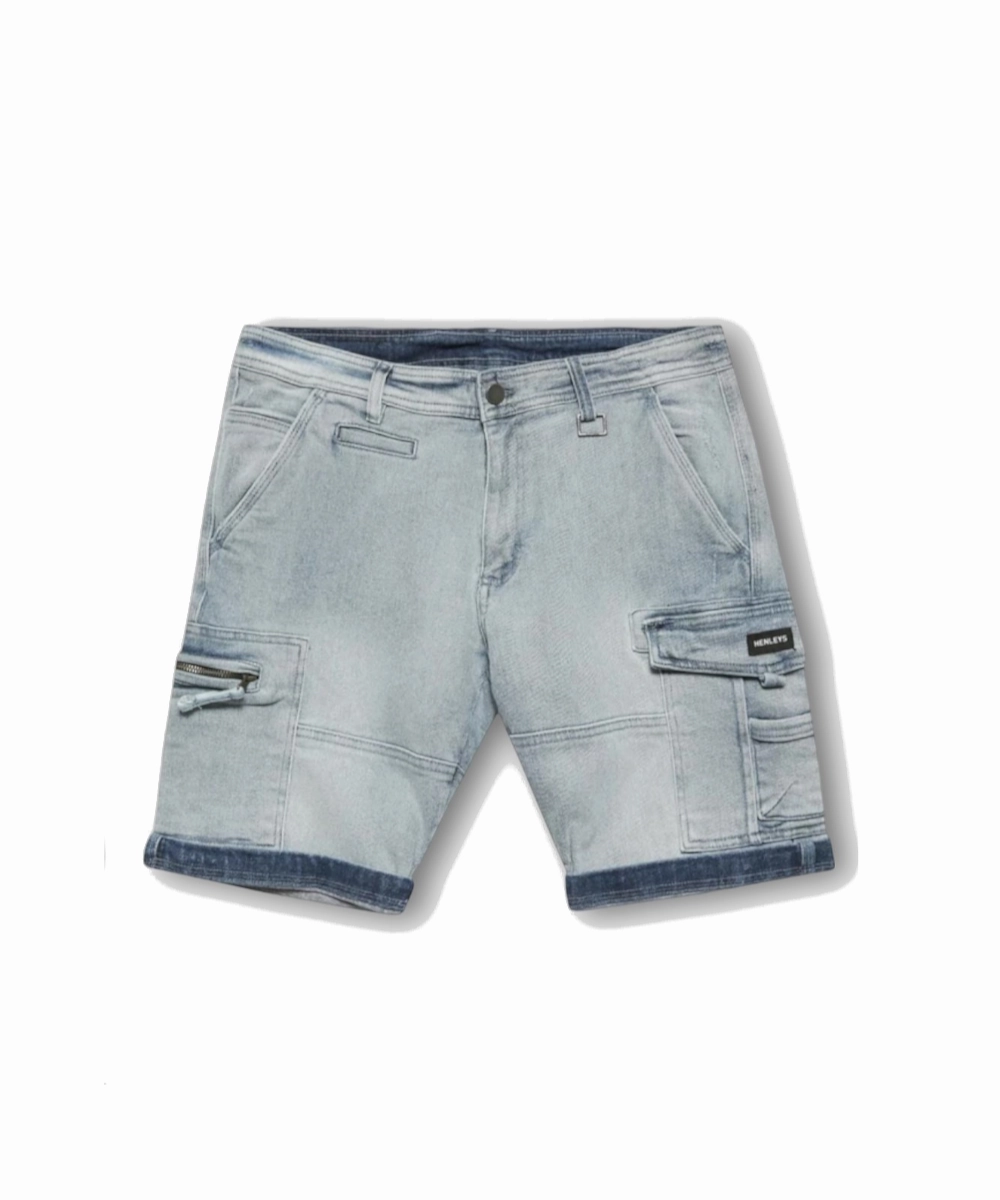 SoftTouch Henleys Lione Denim Shorts (Light Indigo)