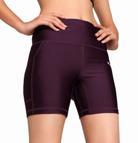 Stain Repellent Treatment Balanced Fit Puma Run Ultraform 6 Inch Womens Short Running Tights - Purple