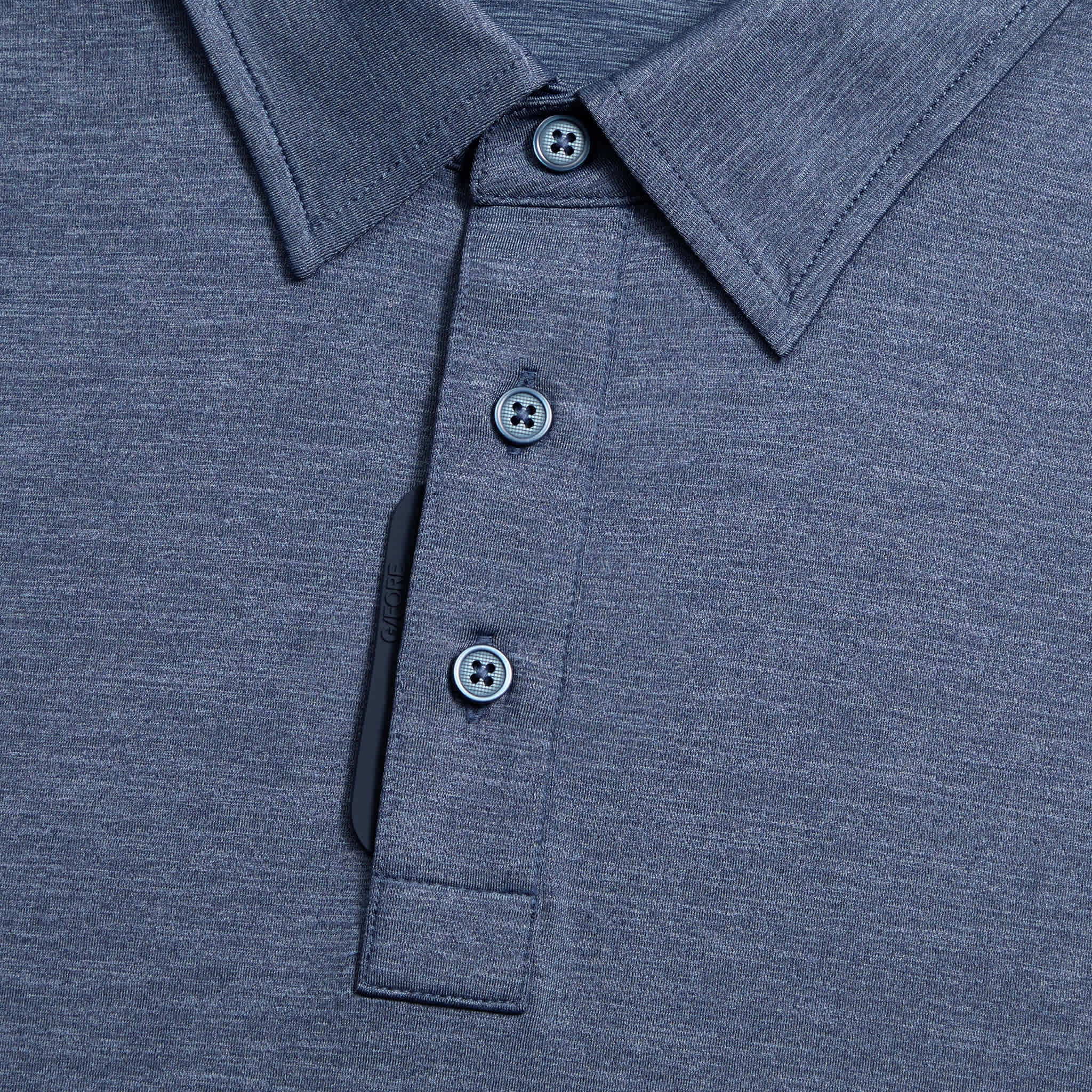 G/Fore Melange Ice Nylon Golf Polo Shirt - Twilight Melange Eco Friendly Dye