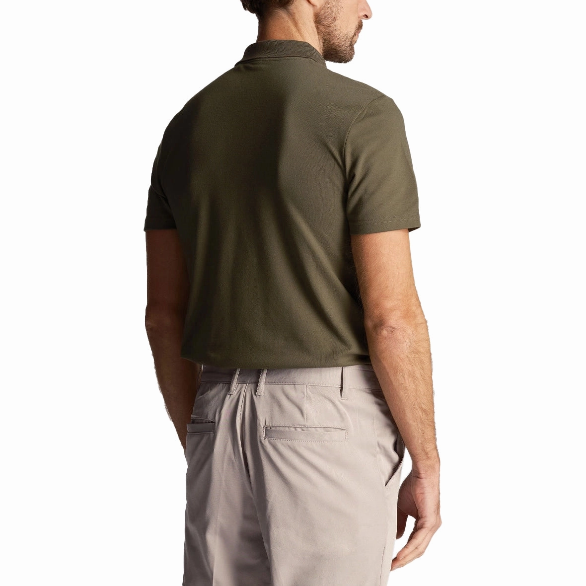 Monochrome Style Golf Ready Lyle & Scott Tonal Tech Golf Polo Shirt - Cactus Green