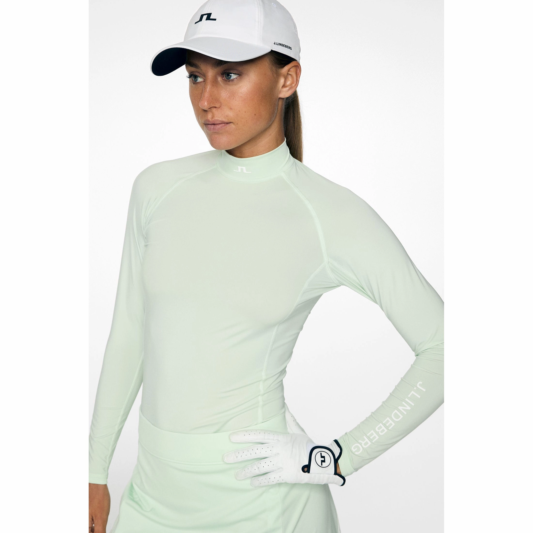 Trendy Appeal Moisture control J.Lindeberg Women's Ella Compression Golf Shirt - Ambrosia
