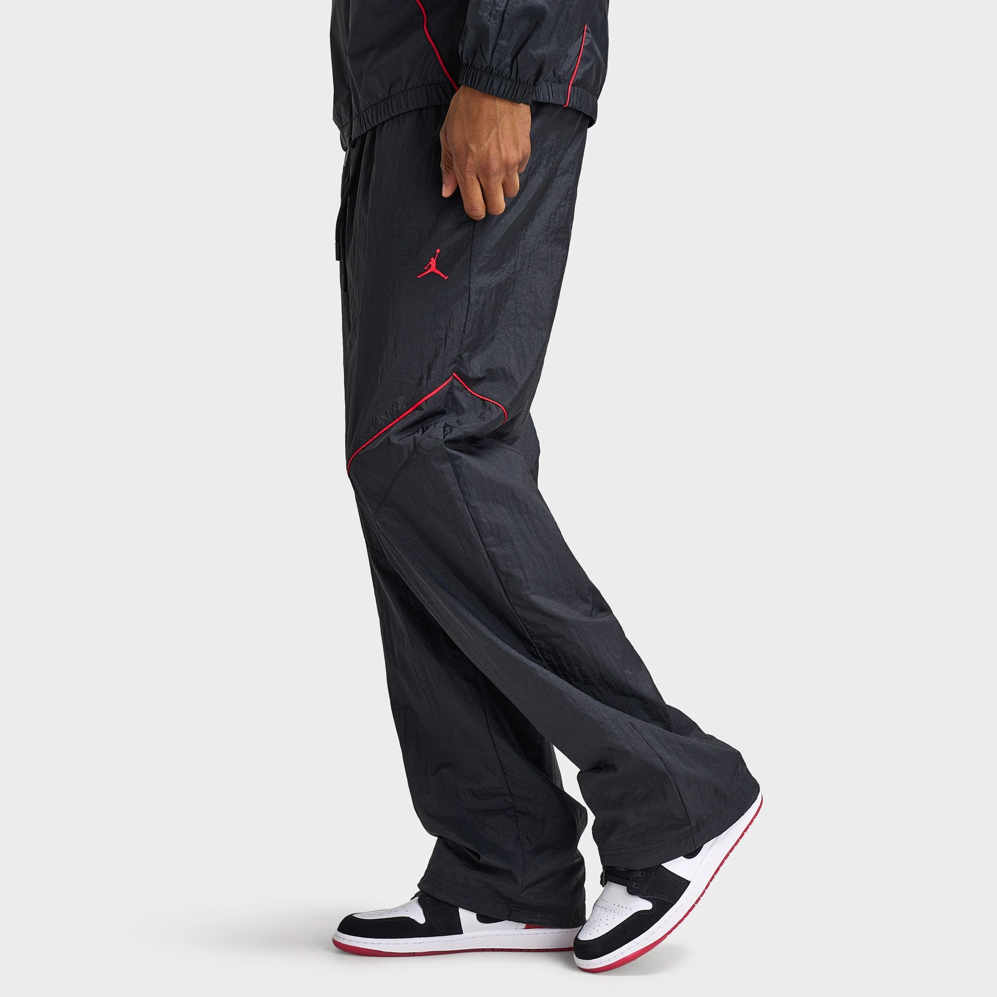 Compression Fit creative Jordan Brooklyn Men's Draft Trousers Black / Gym Red