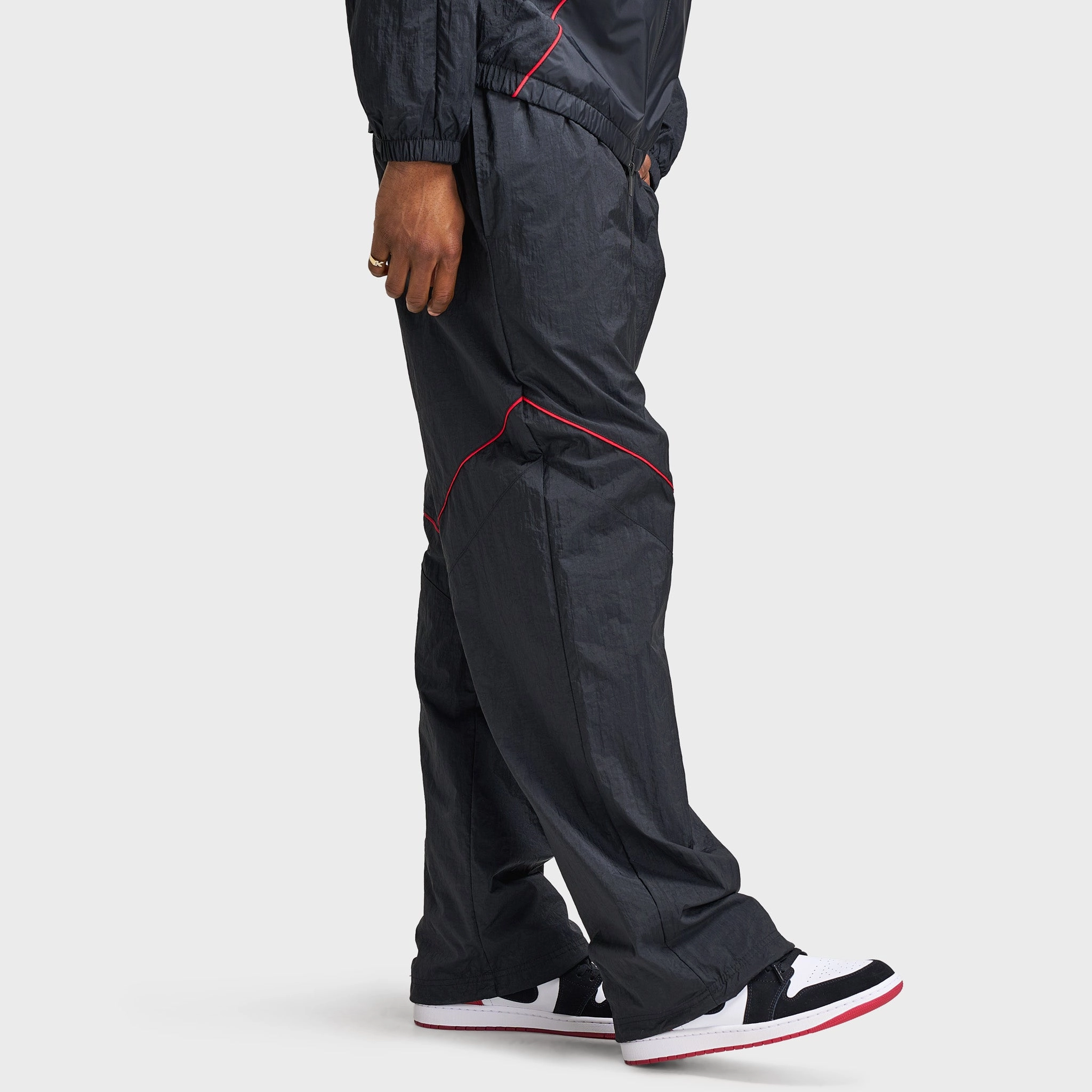 Jordan Brooklyn Men's Draft Trousers Black / Gym Red Craft Compression Zoned Panels