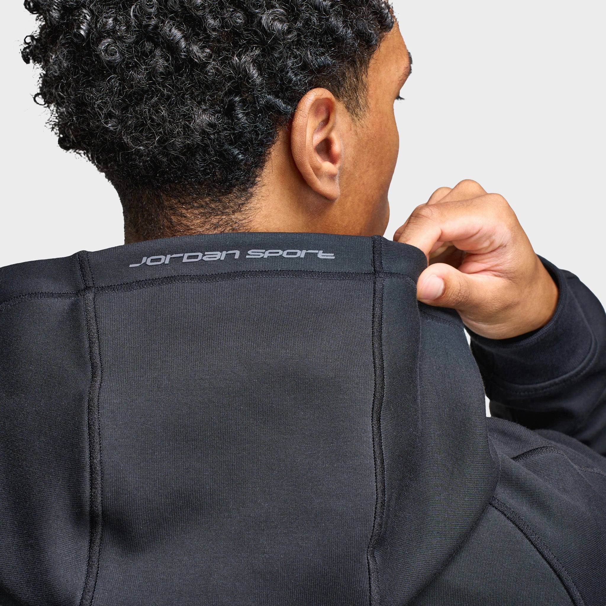 Easy Layering Teflon coating Jordan Dri-FIT Sport Hoop Full-Zip Hoodie Black / White