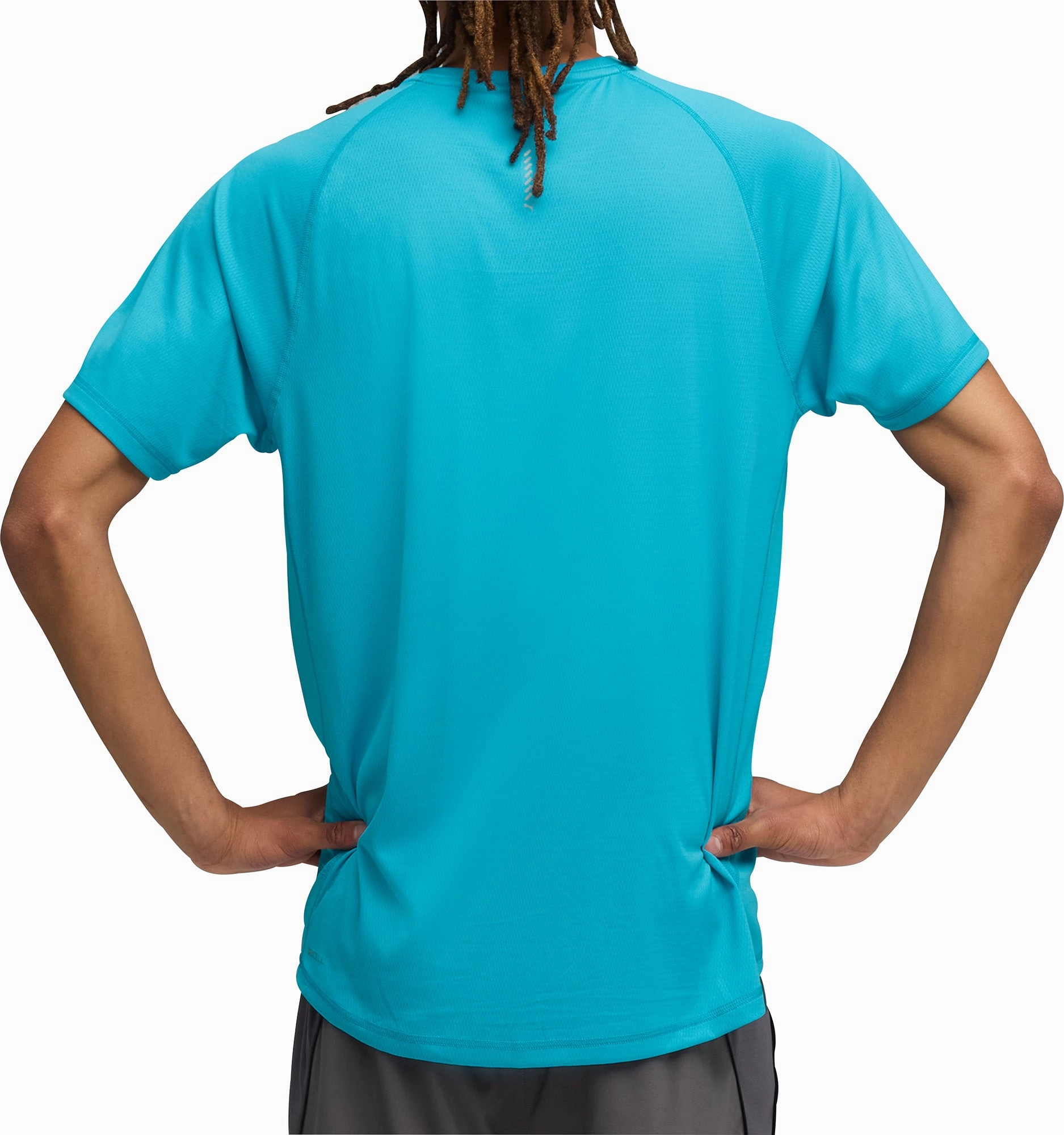 Puma Velocity Short Sleeve Mens Running Top - Blue Heather Texture Finish Feminine Touch
